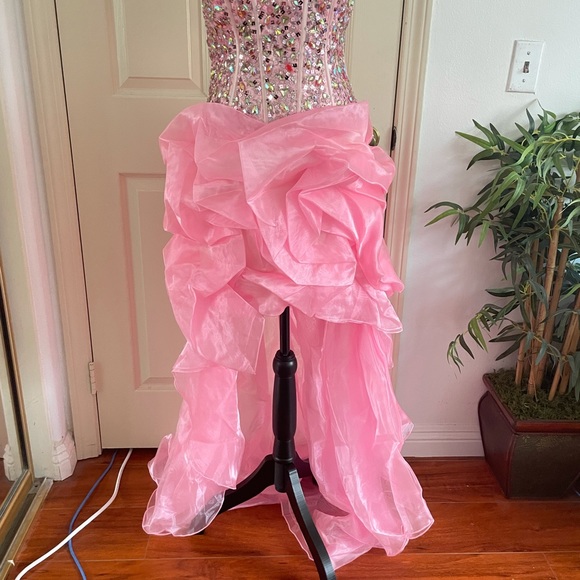CINDERELLA Pink Corset Sequin Ball Gown Size 6 - Picture 3 of 5